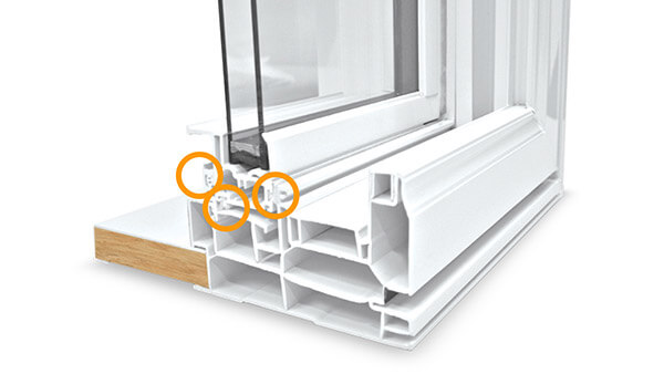 Beverley Hills double hung windows feature multiple weather seals.