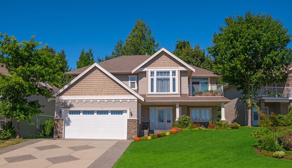 House with beautiful siding and windows.