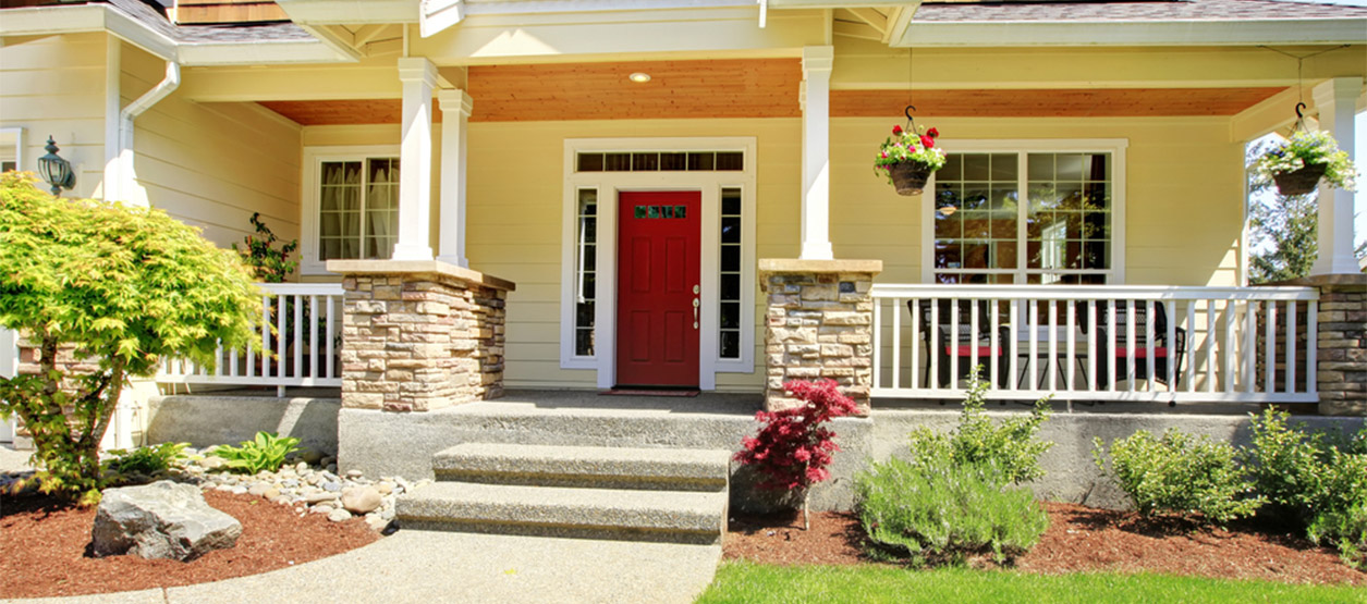 Siding on a beautiful house.