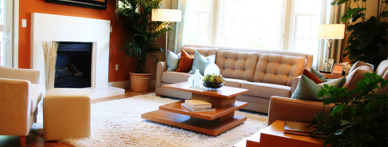 Picture of well lit living room.