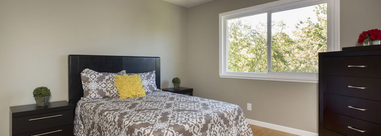 Horizontal slider windows are a great fit for any bedroom.