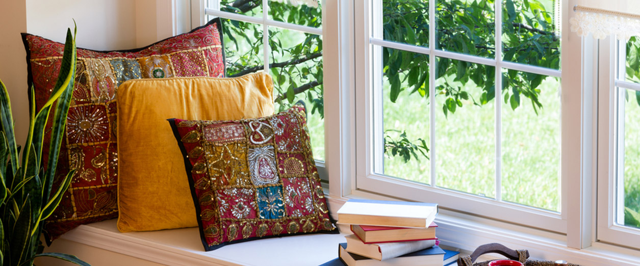 Beautiful awning windows in a nice house.