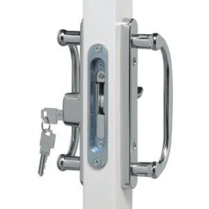 Bright Chrome Patio Door Hardware