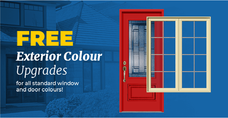 FREE Exterior Colour Upgrades for all standard window and door colours.