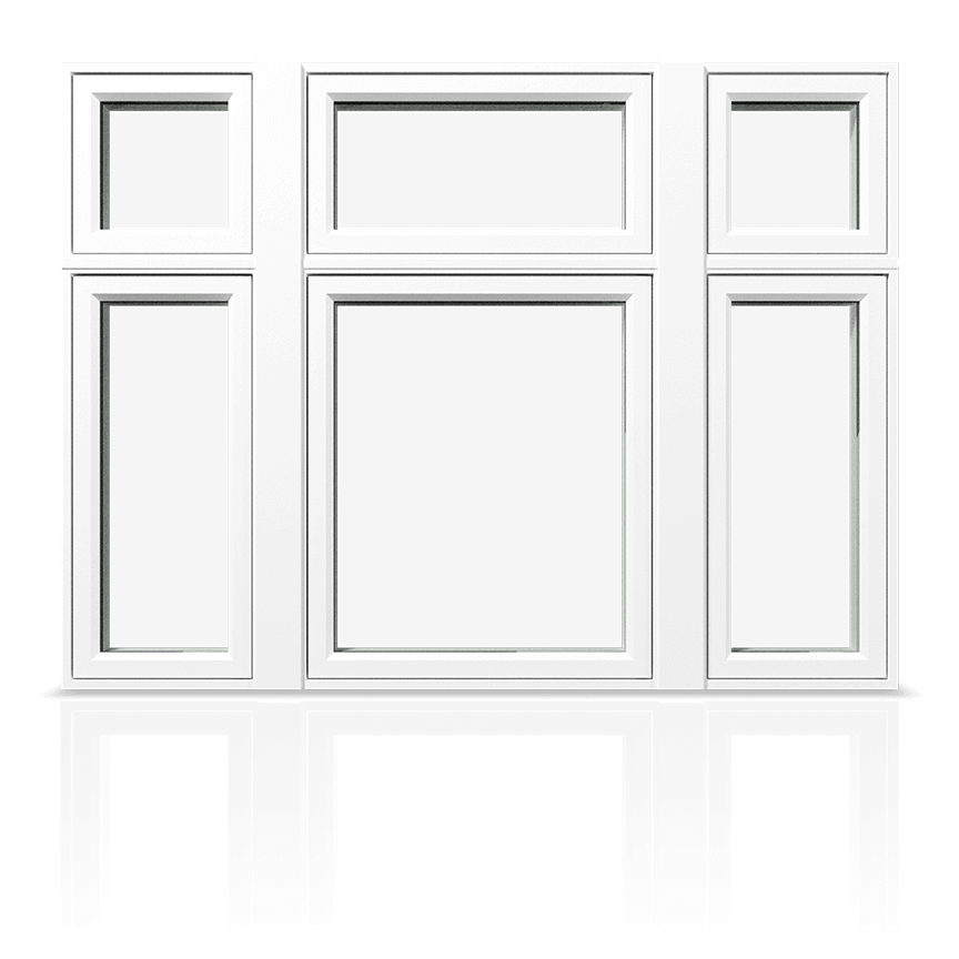 An example of a standard hollow-chamber PVC Window.